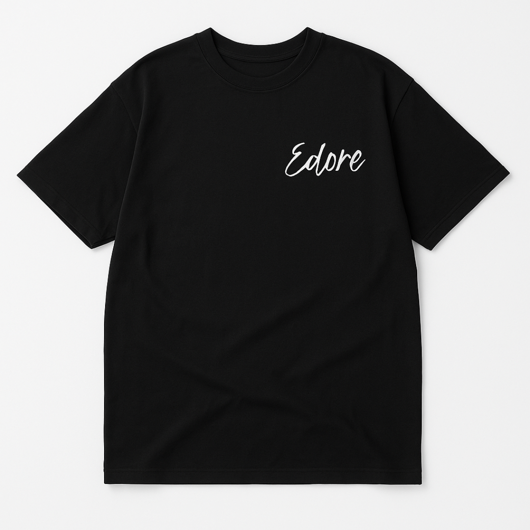 Black Noir Signature Unisex Tee by Edore
