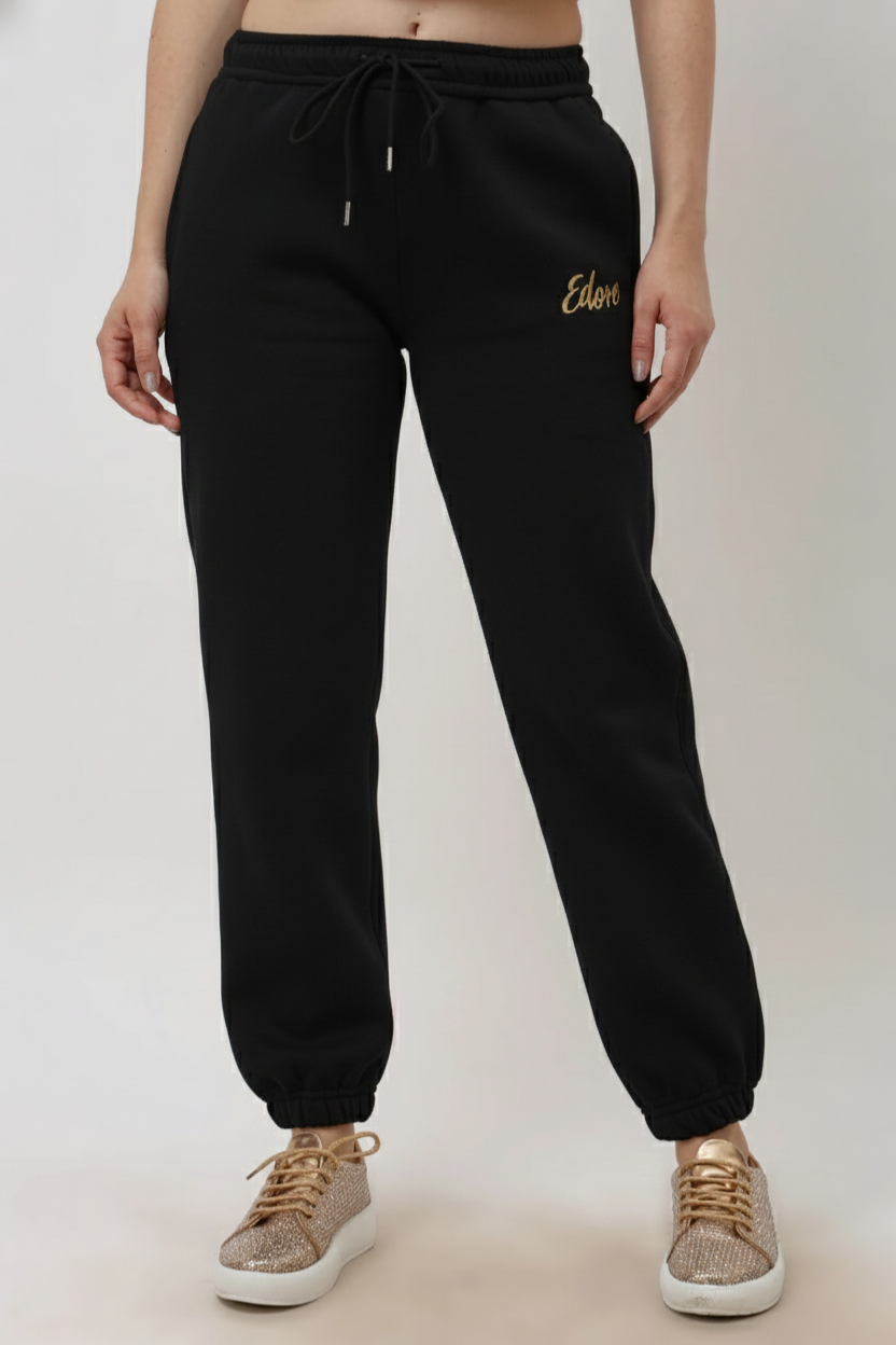 Halo Women's Black Tapered Pyjama