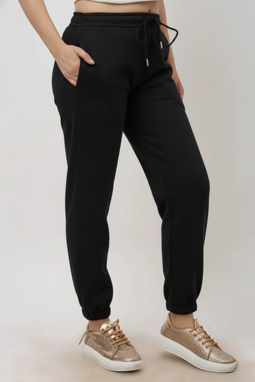 Halo Women's Black Tapered Pyjama