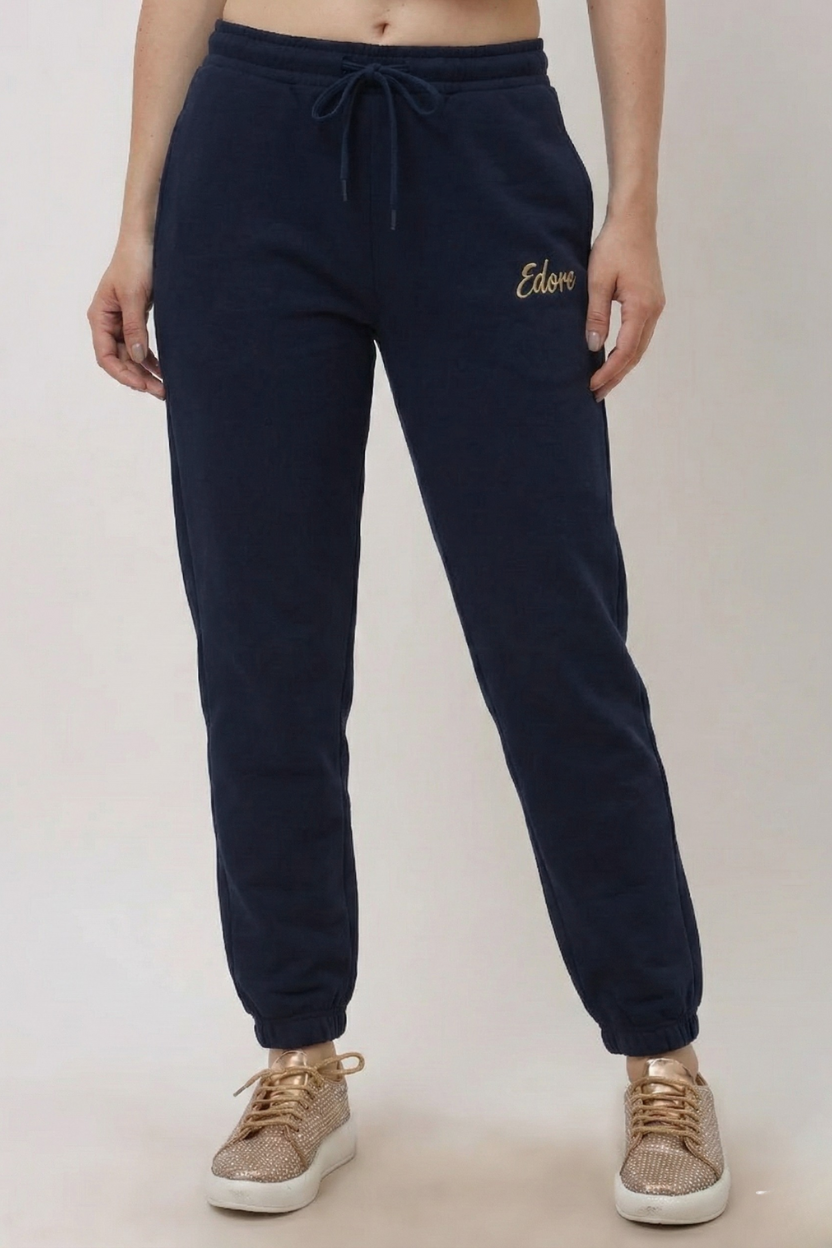 Halo Women's Navy Blue Tapered Pyjama