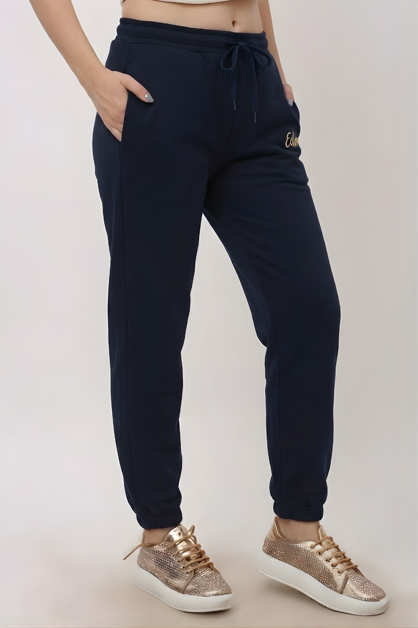 Halo Women's Navy Blue Tapered Pyjama