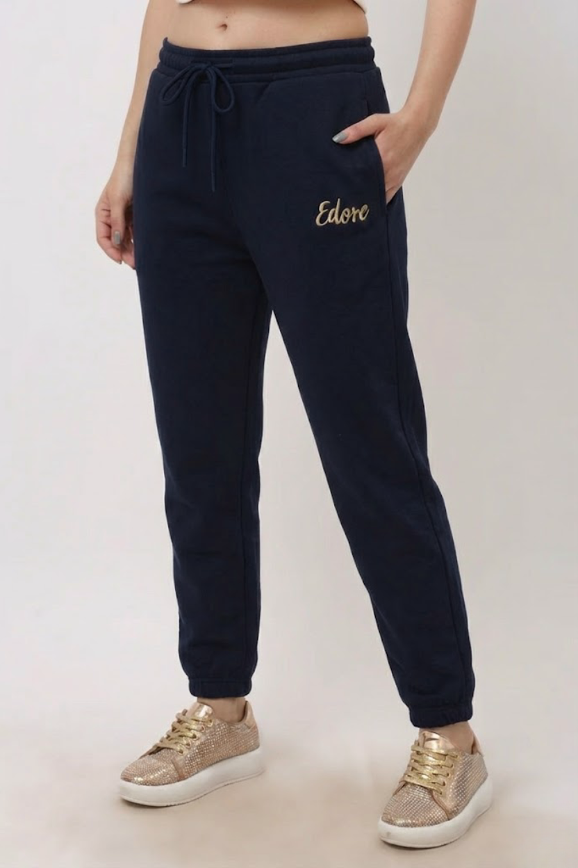Halo Women's Navy Blue Tapered Pyjama