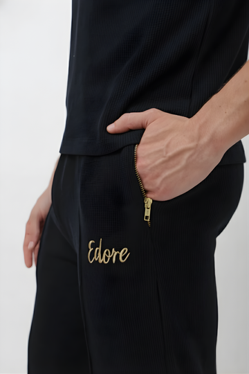 Harrow Men’s Black Pintex Pyjama