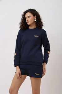 Elenor Navy Blue Co-ord Set