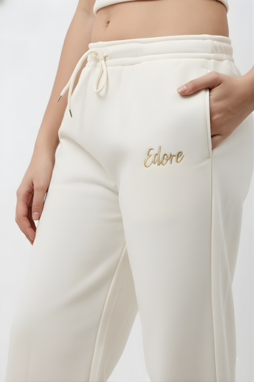 Kaia Women's Off White Relaxed Fit Pyjama