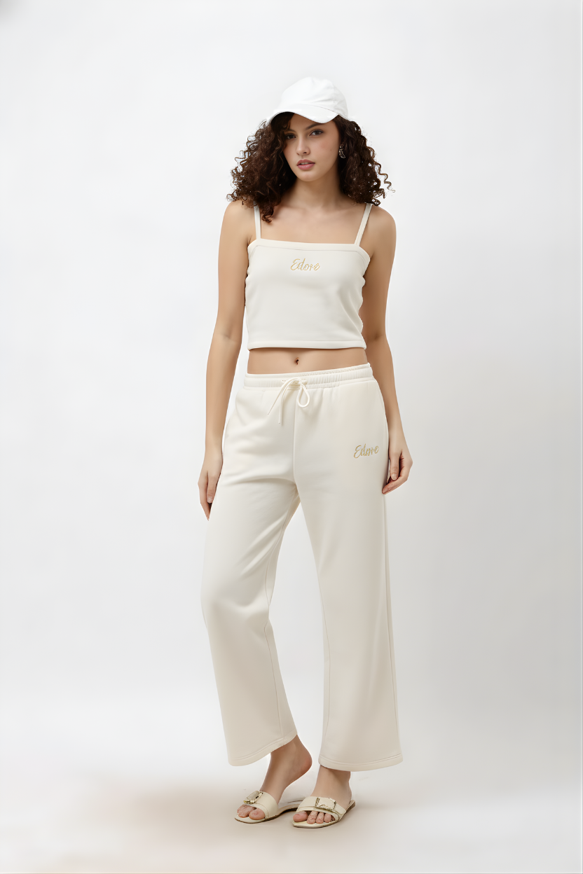 Kaia Women's Off White Relaxed Fit Pyjama