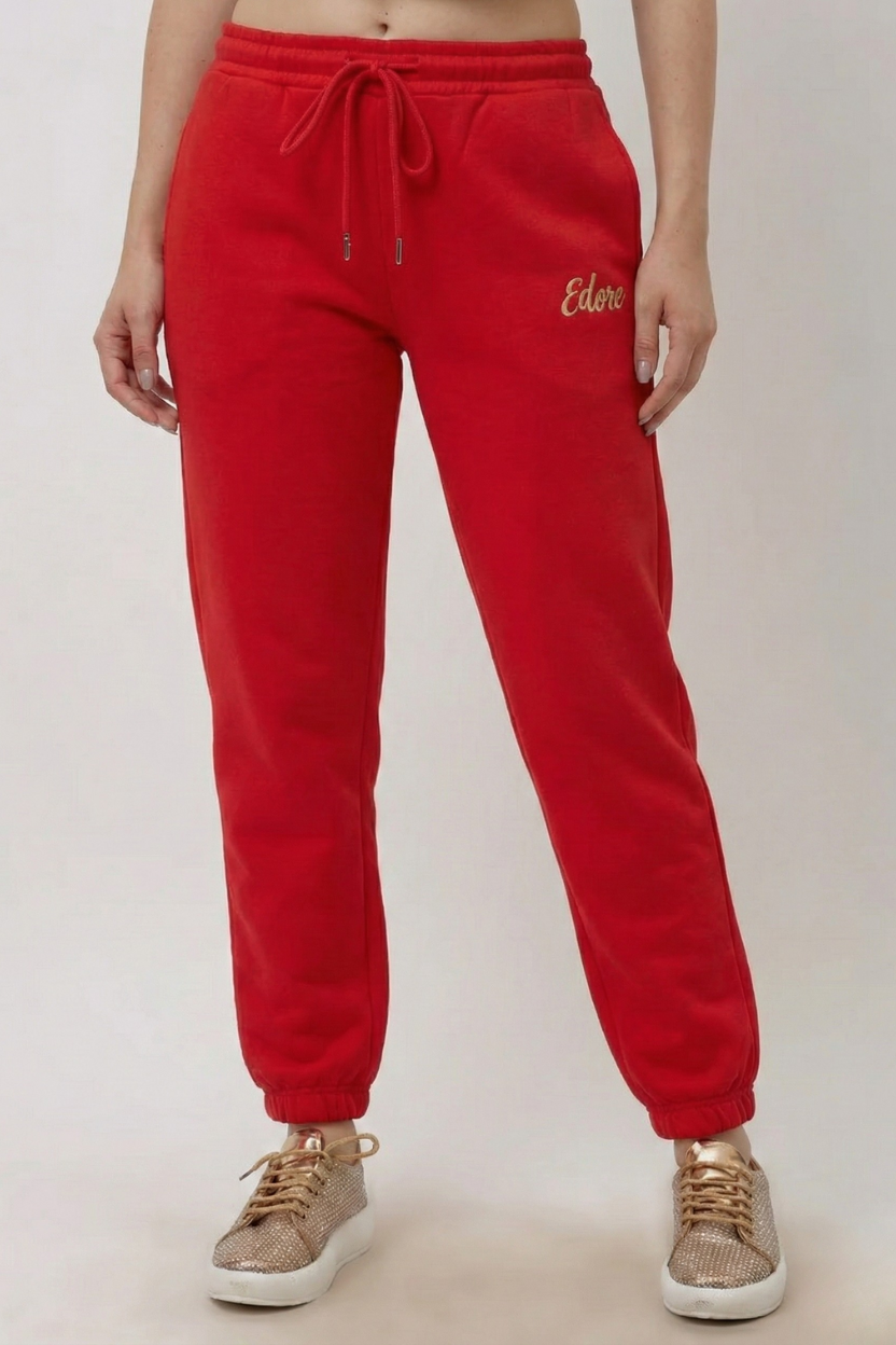 Halo Women's Red Tapered Pyjama