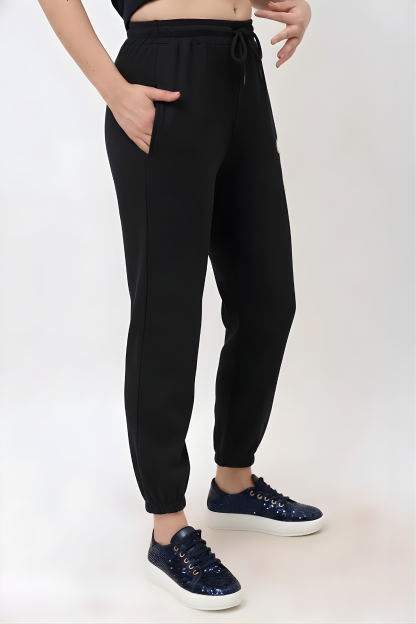 Cera Black Tapered Pyjama