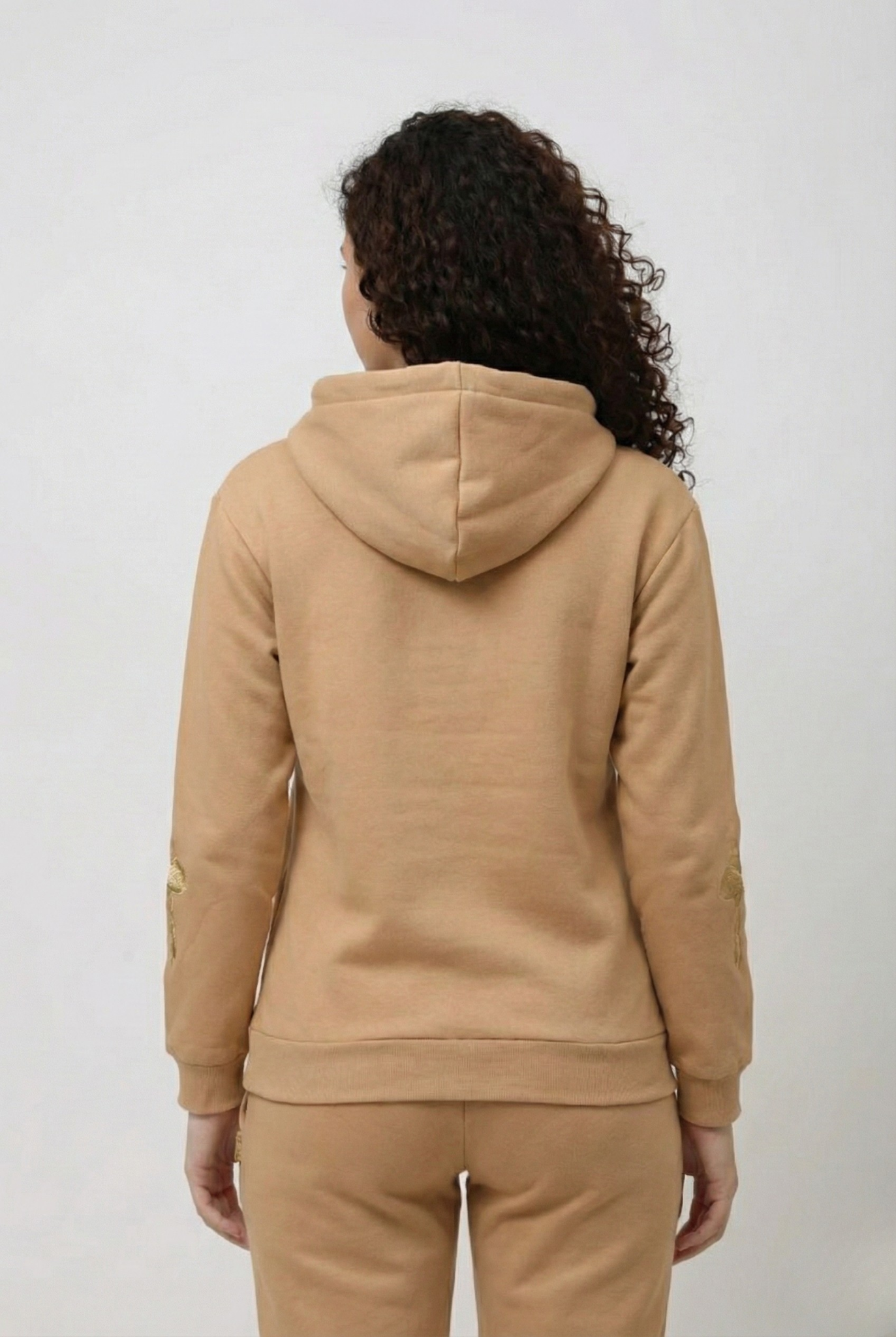 Rhea Beige Bow Hoodie