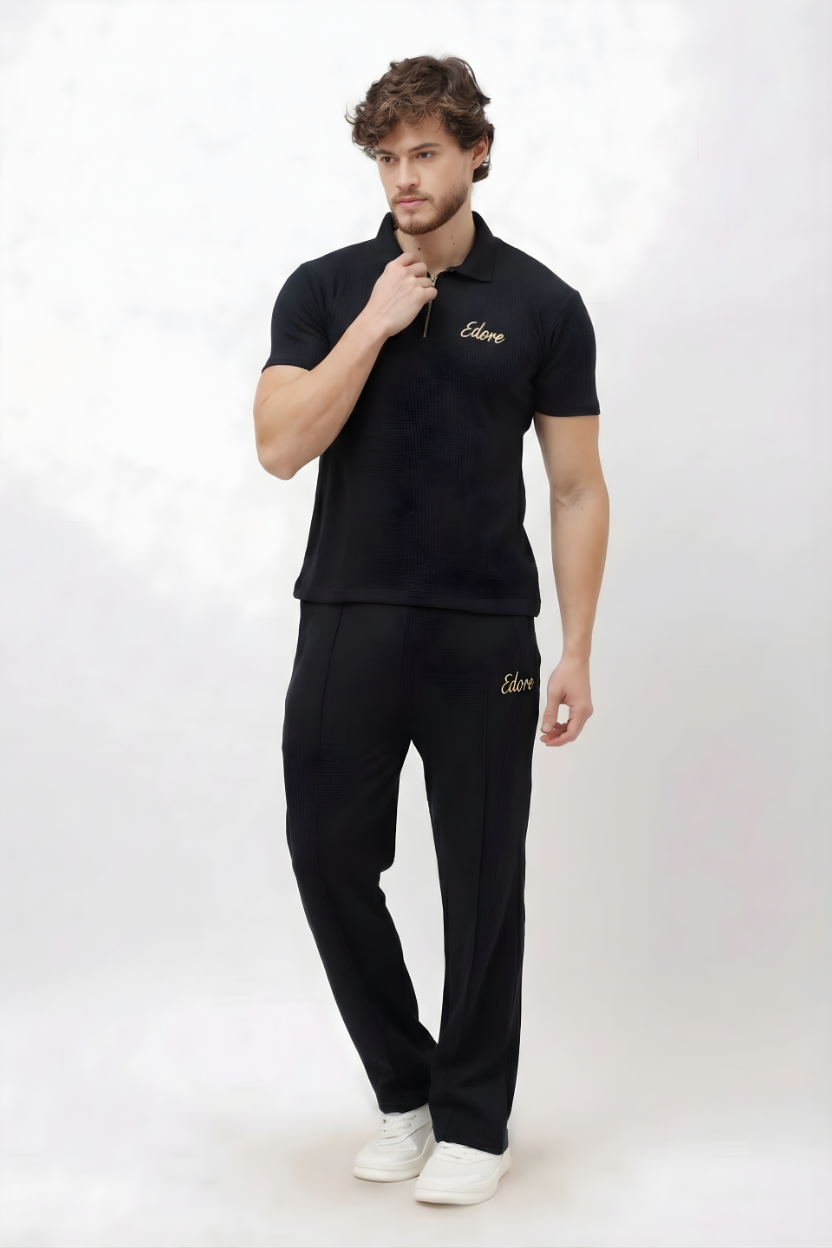 Harrow Men’s Black Pintex Pyjama