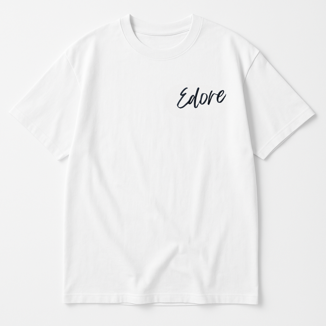 White Noir Signature Unisex Tee by Edore