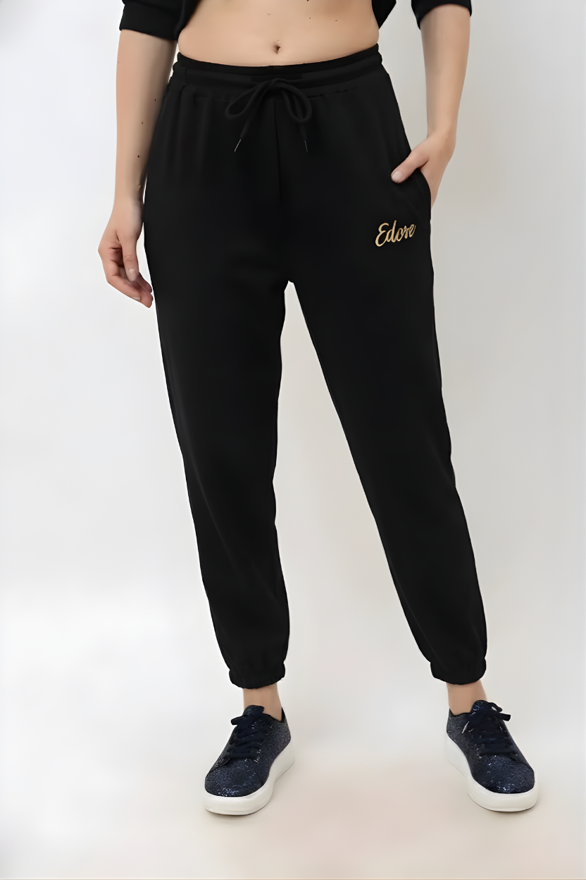 Cera Black Tapered Pyjama