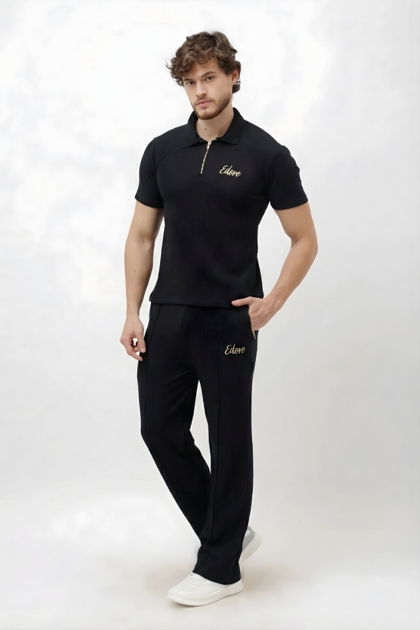 Harrow Men’s Black Pintex Pyjama
