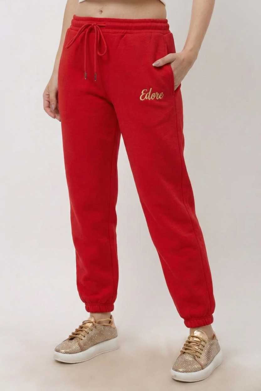 Halo Women's Red Tapered Pyjama