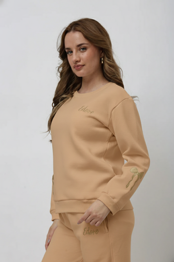 Elara Beige Sweatshirt