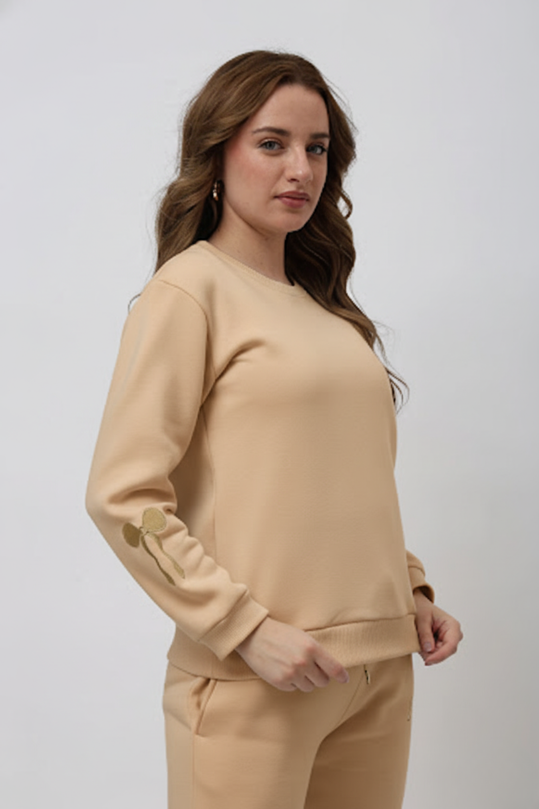 Elara Beige Sweatshirt