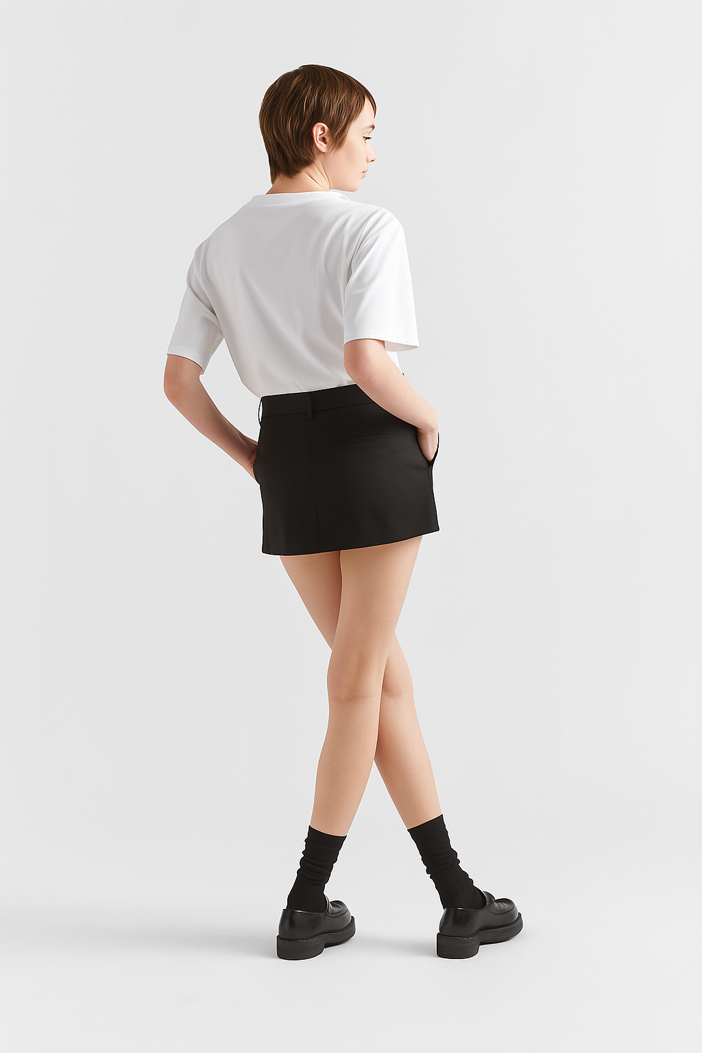 White Noir Signature Unisex Tee by Edore