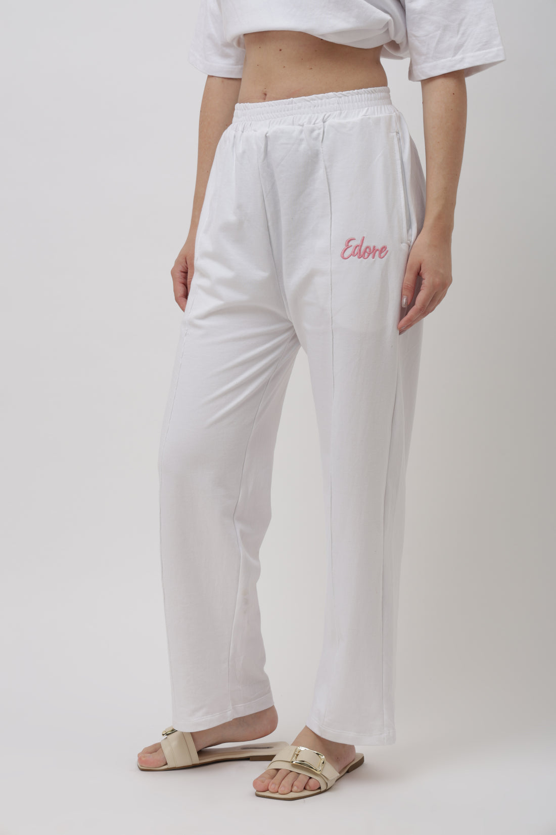 Kair White Straight Fit Pyjama