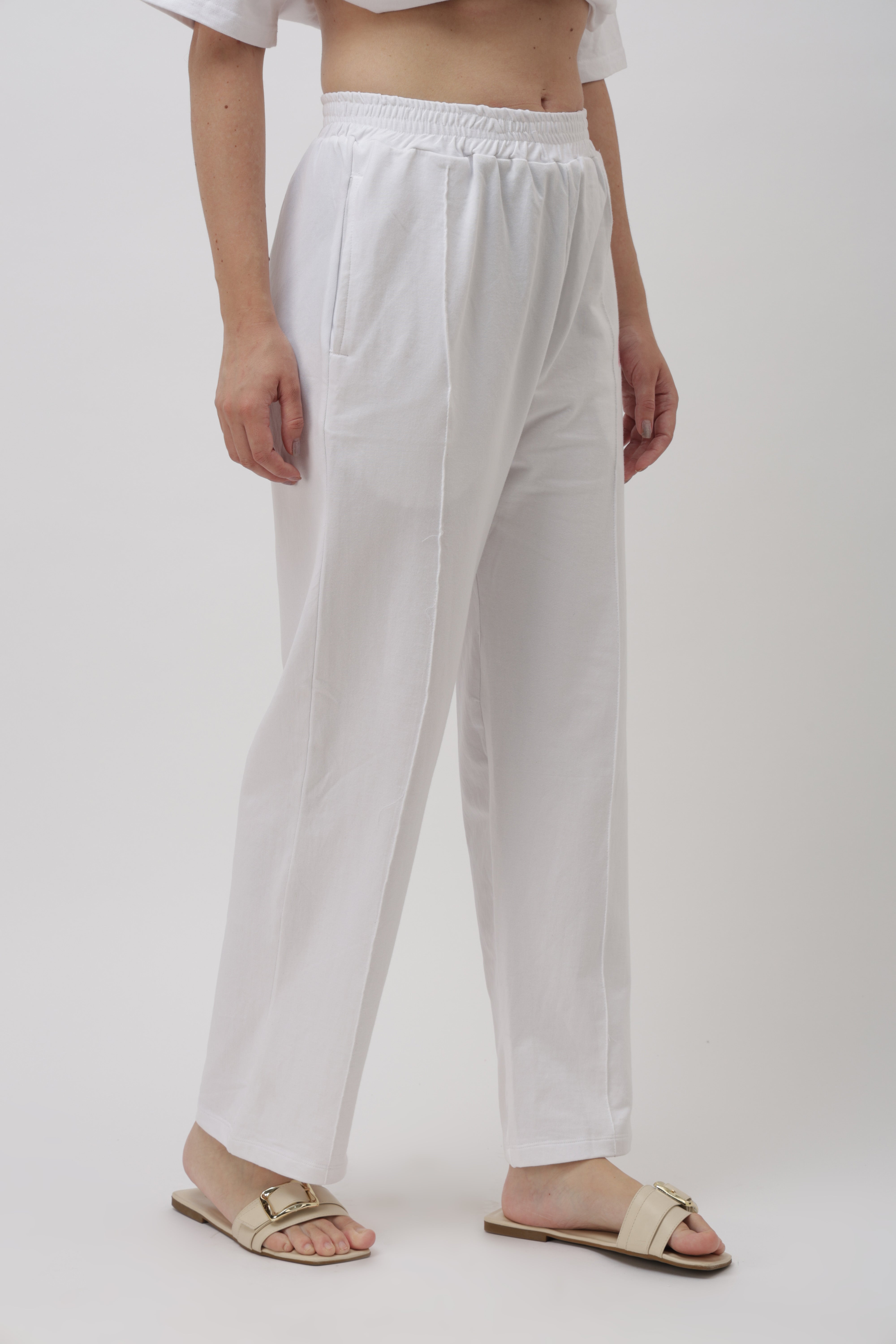 Kair White Straight Fit Pyjama