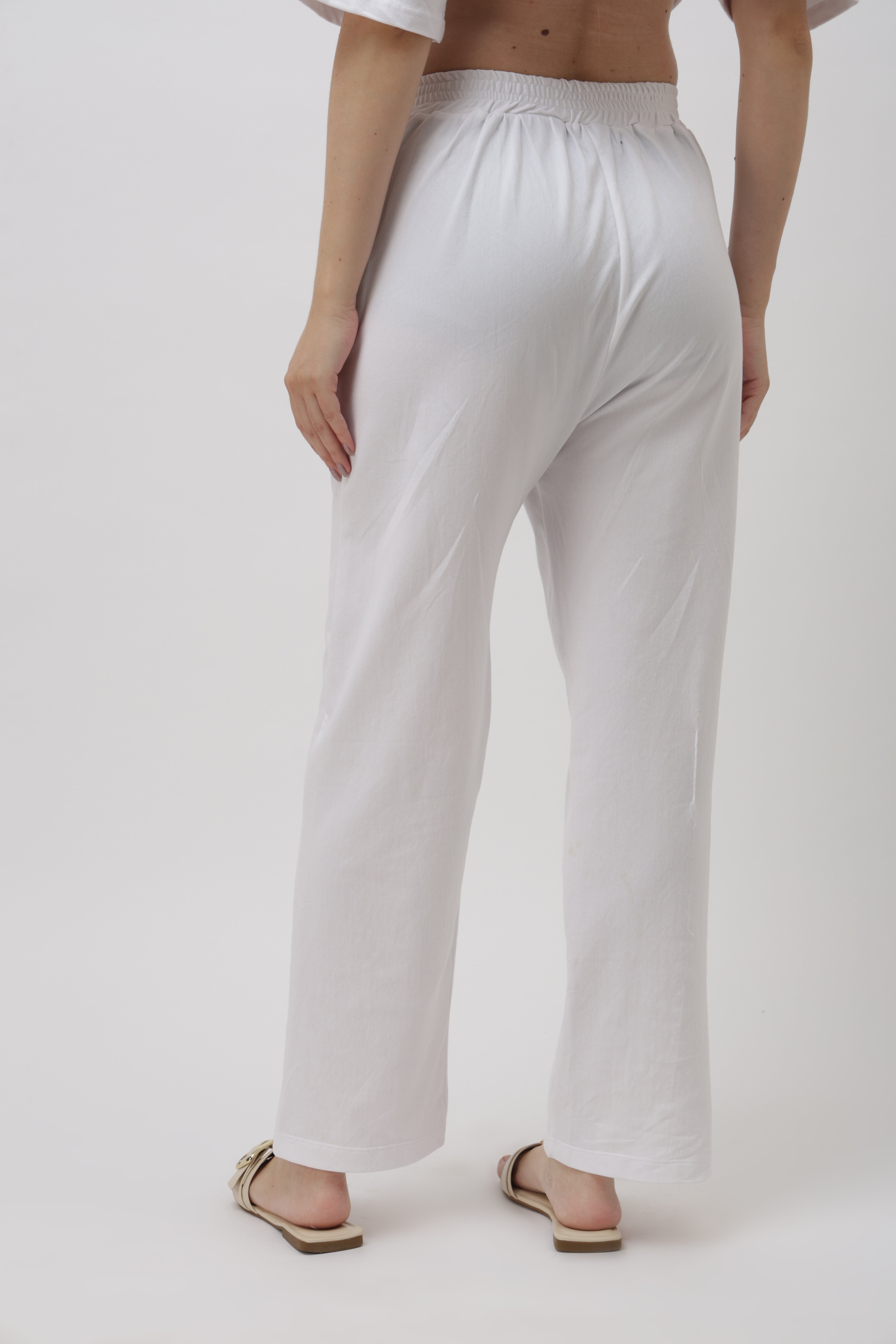 Kair White Straight Fit Pyjama