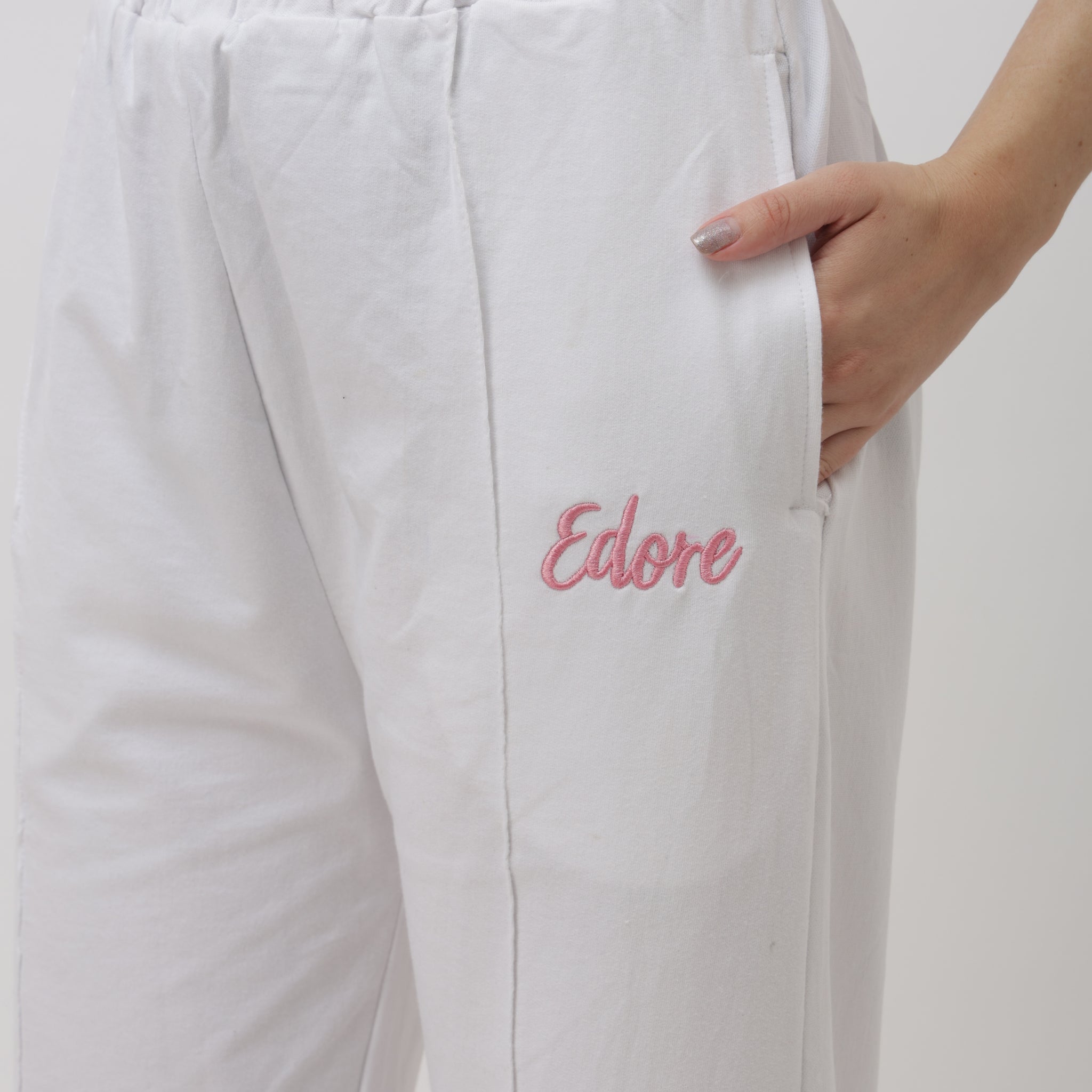 Kair White Straight Fit Pyjama