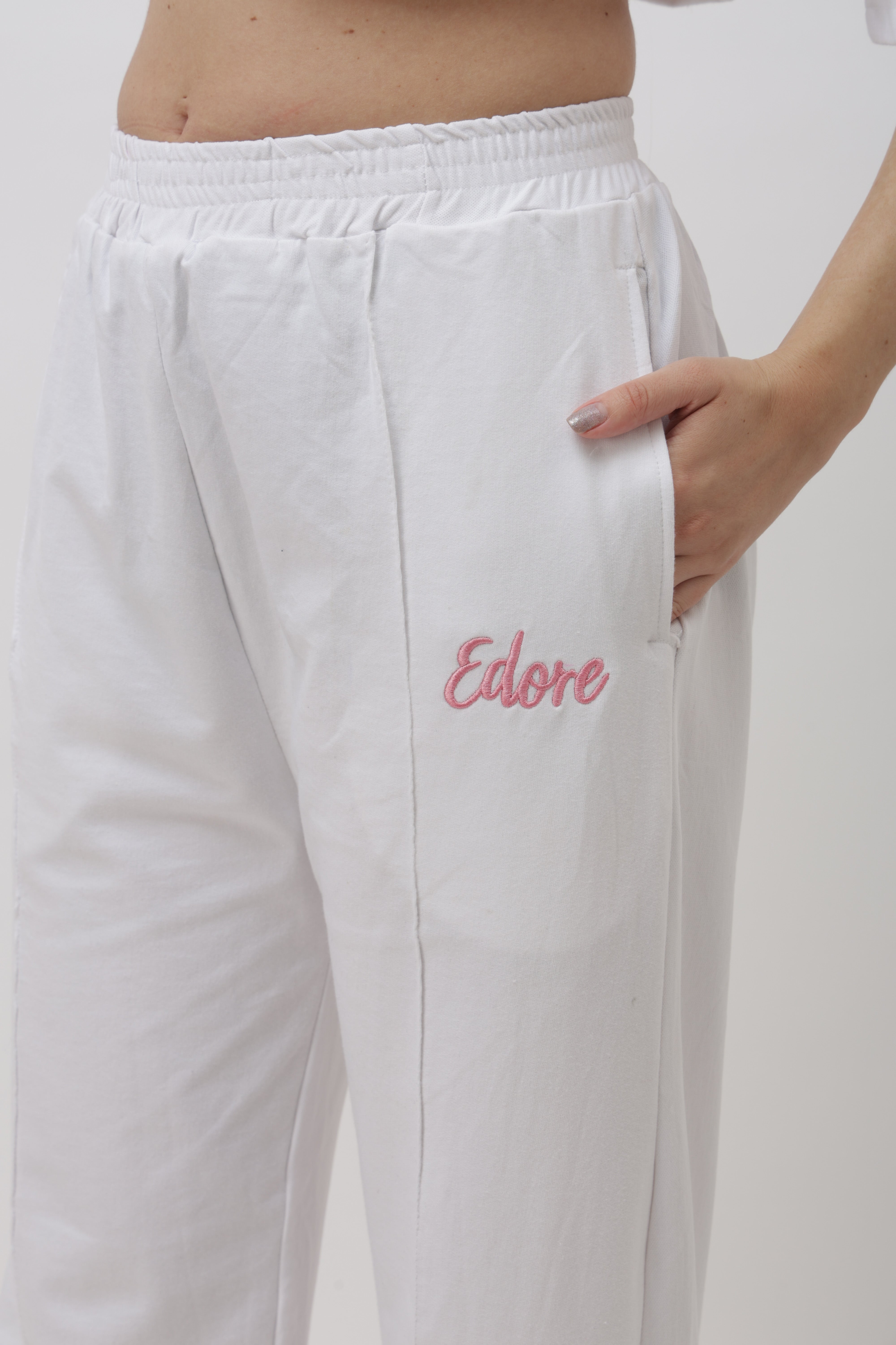 Kair White Straight Fit Pyjama