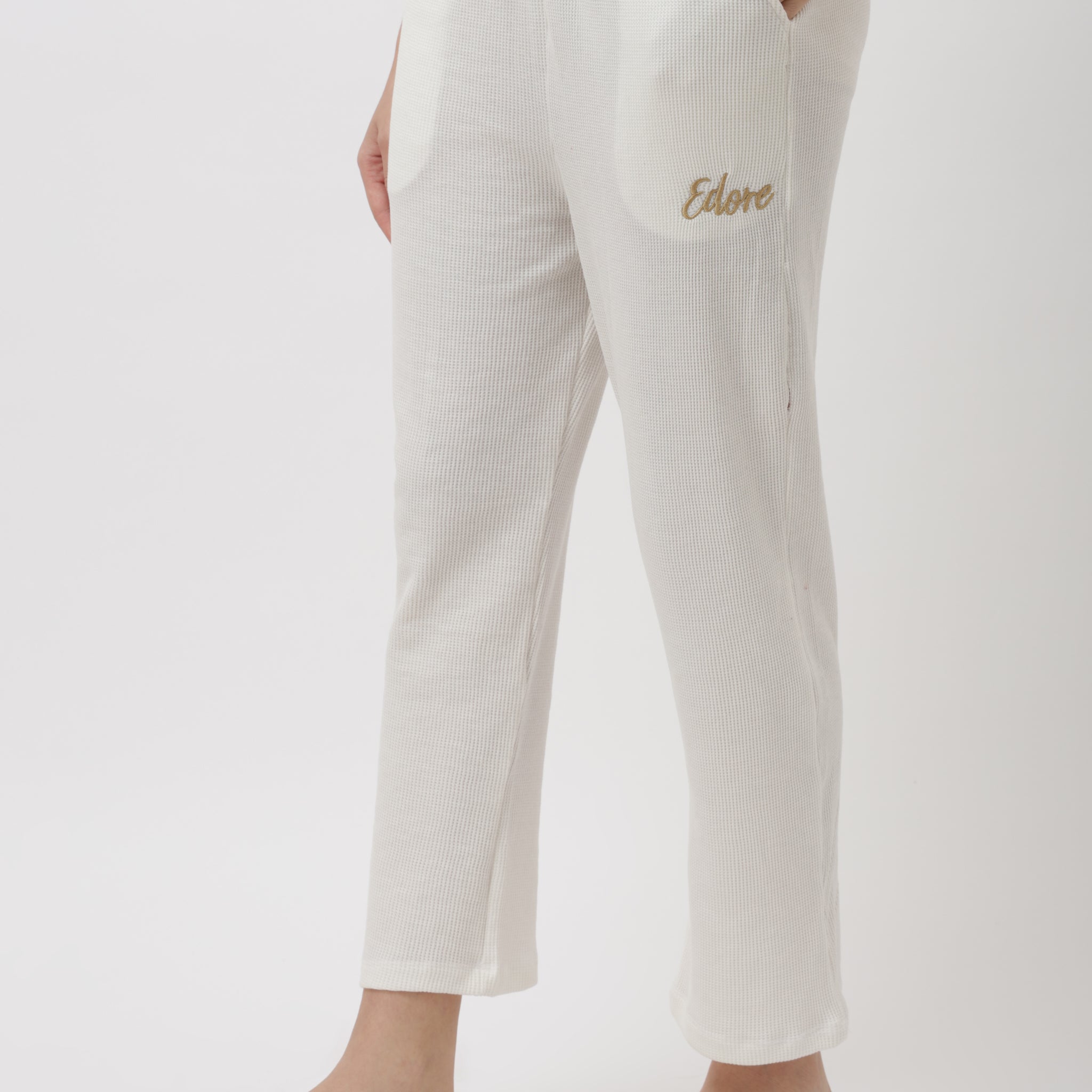 Sael White Ribbed Pyjama