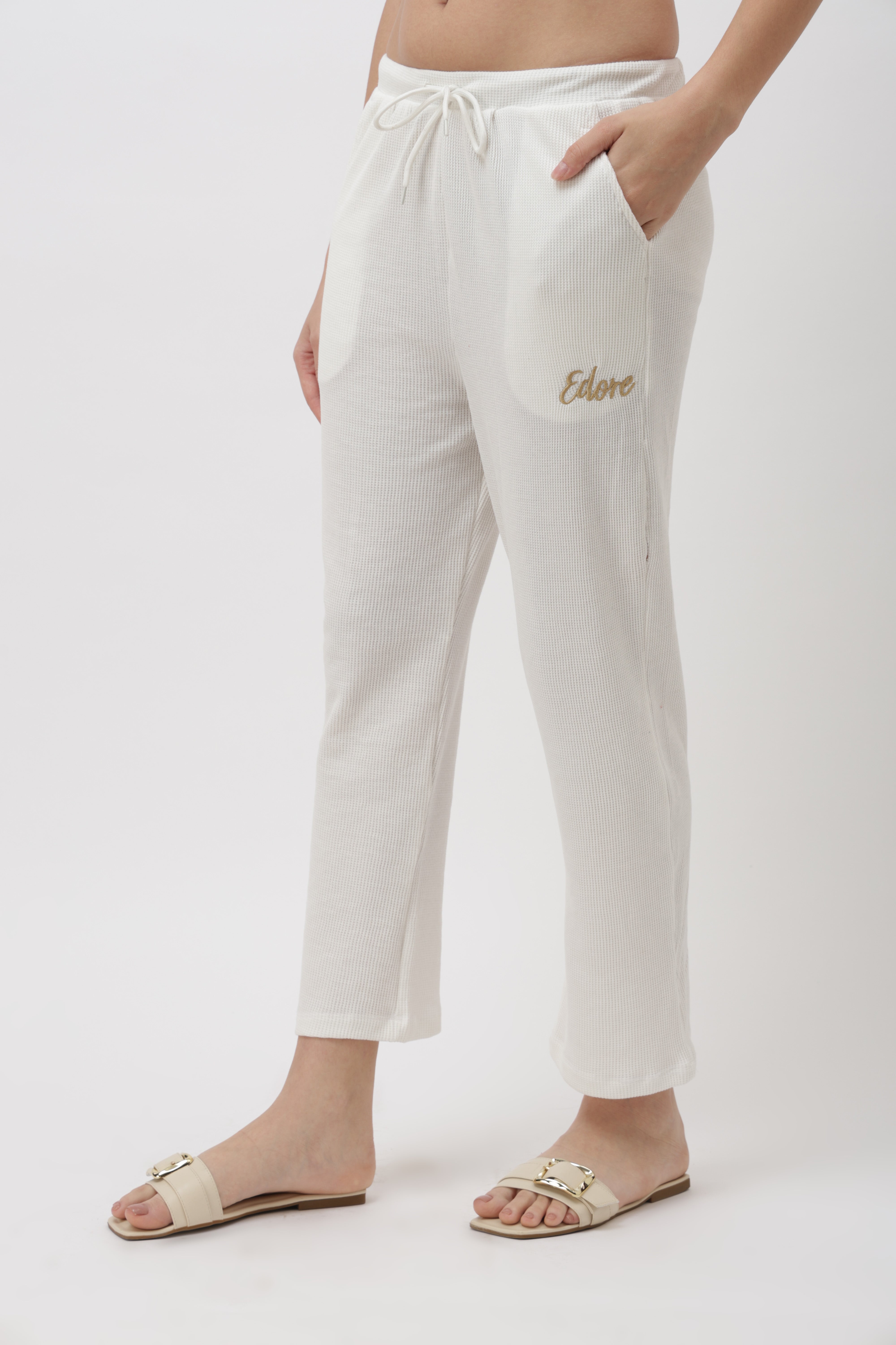 Sael White Ribbed Pyjama