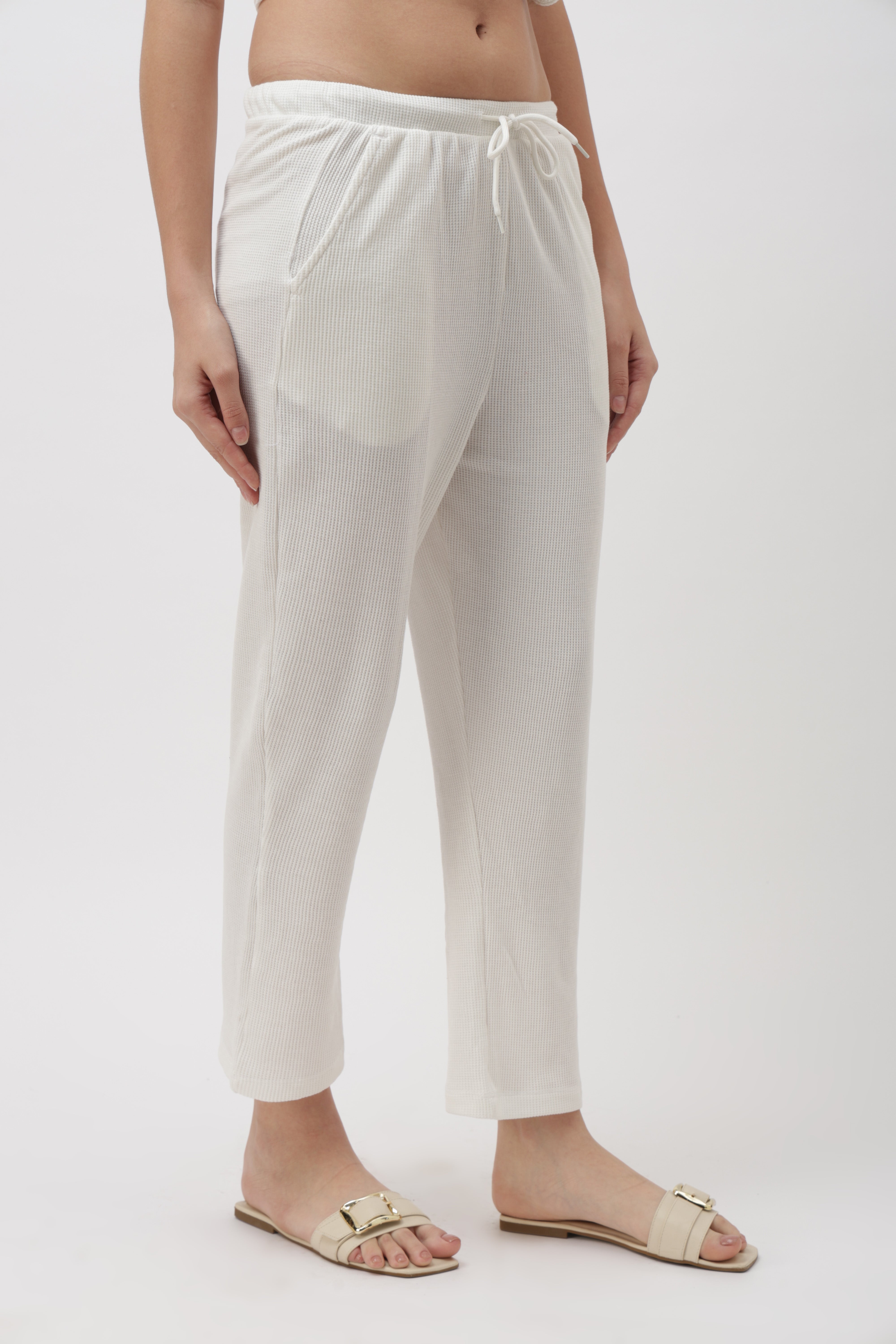 Sael White Ribbed Pyjama