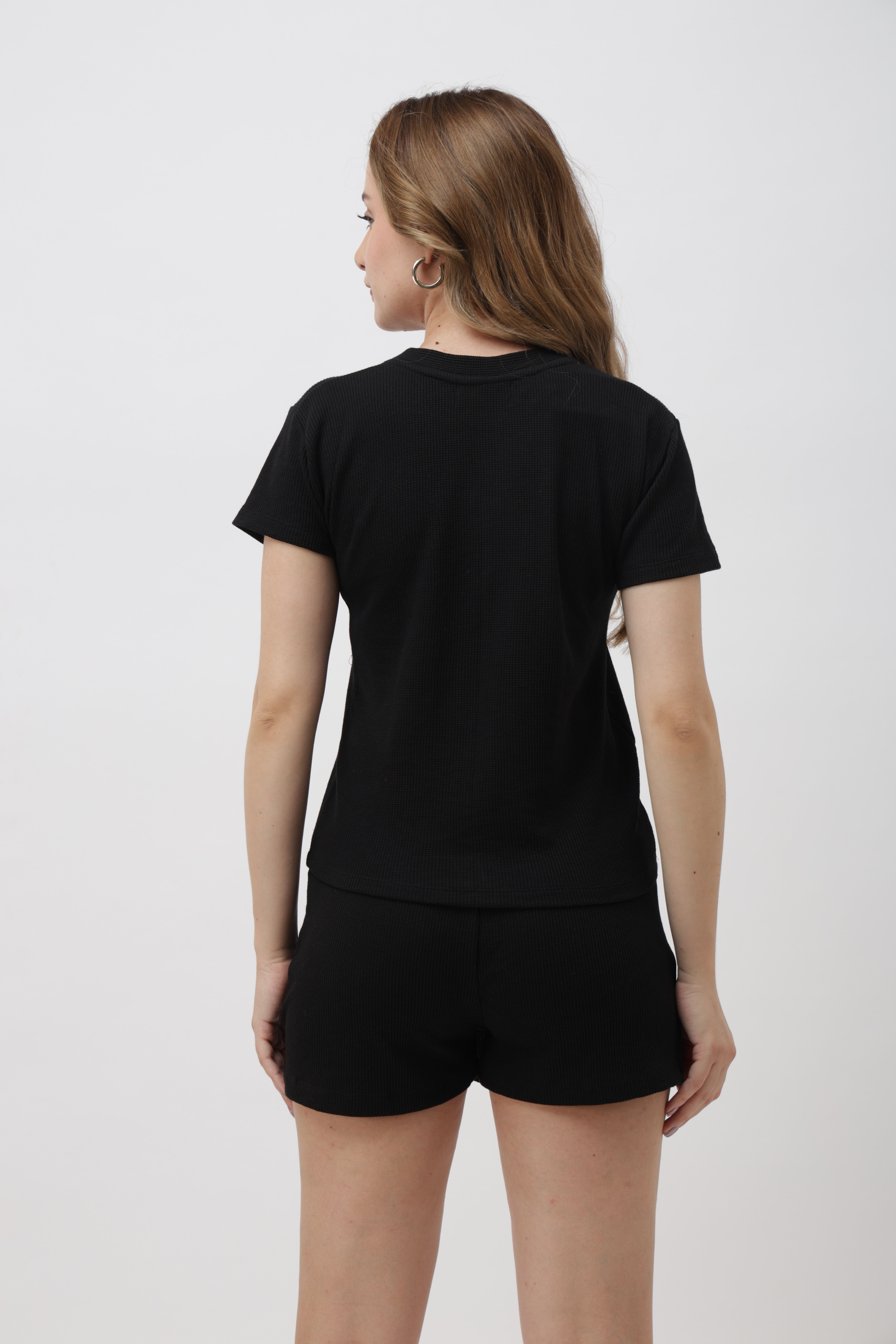 Oslen Black Ribbed T-Shirt