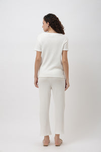 Inoa White Ribbed Co-ord Set