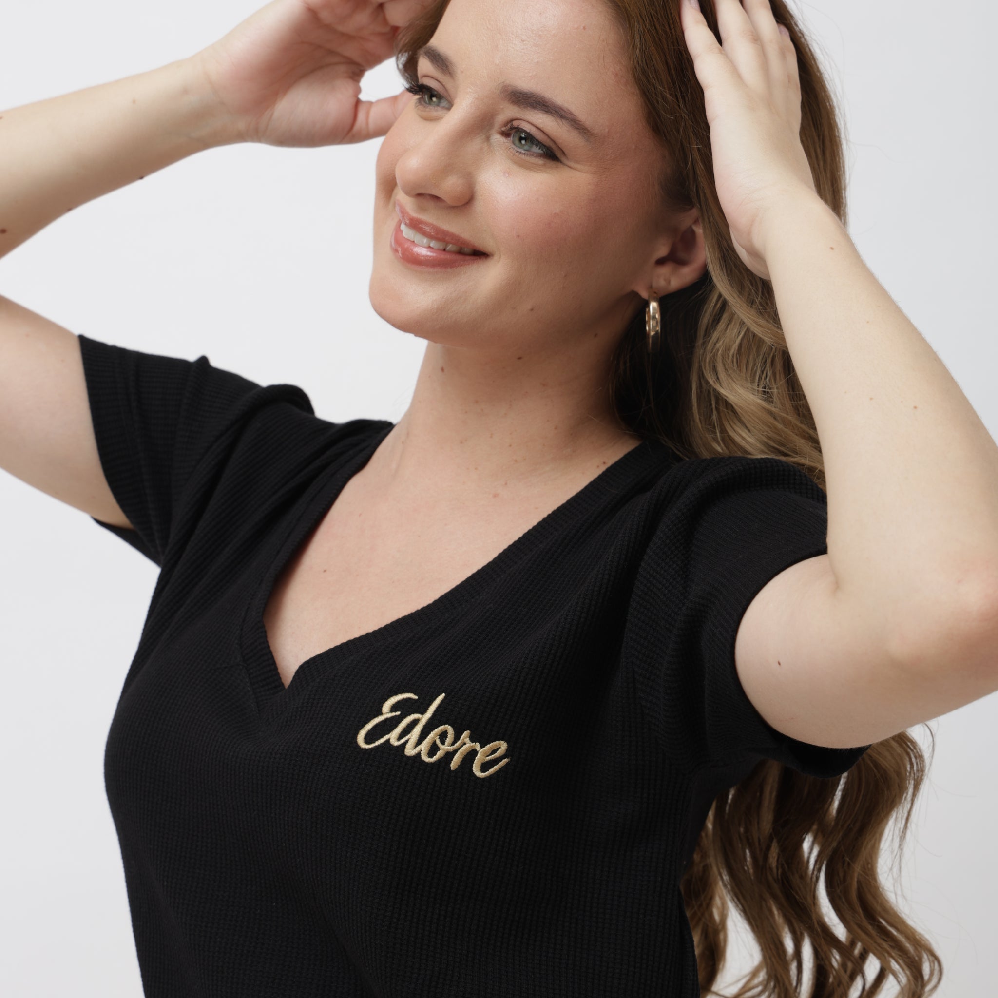 Kairo Black V-Neck T-Shirt