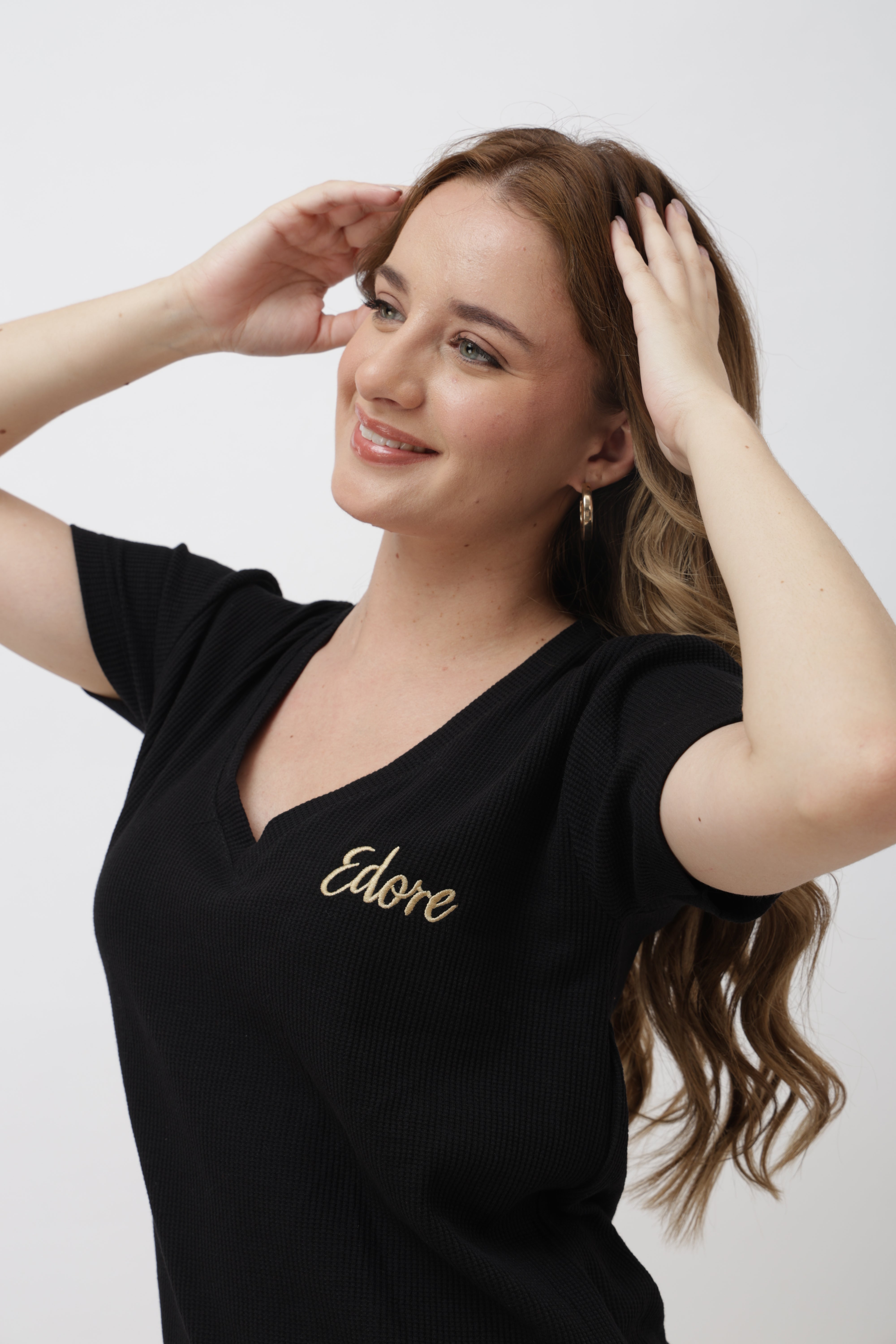 Kairo Black V-Neck T-Shirt