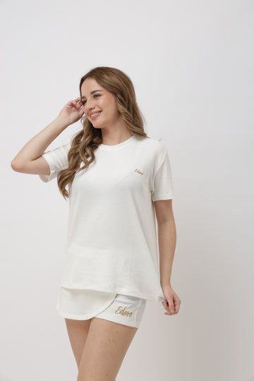 Eris White Relaxed Fit Co-ord Set