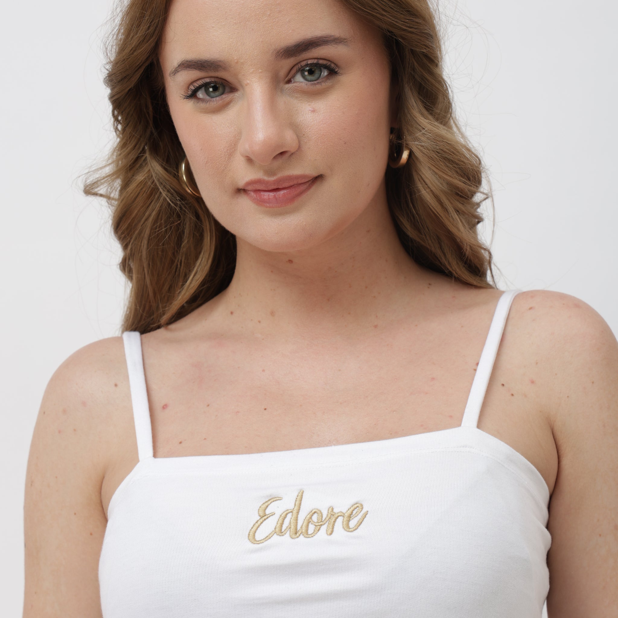 Sera White Cami Crop Top