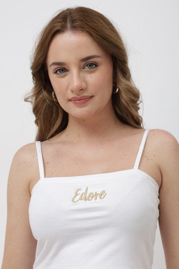 Sera White Cami Crop Top