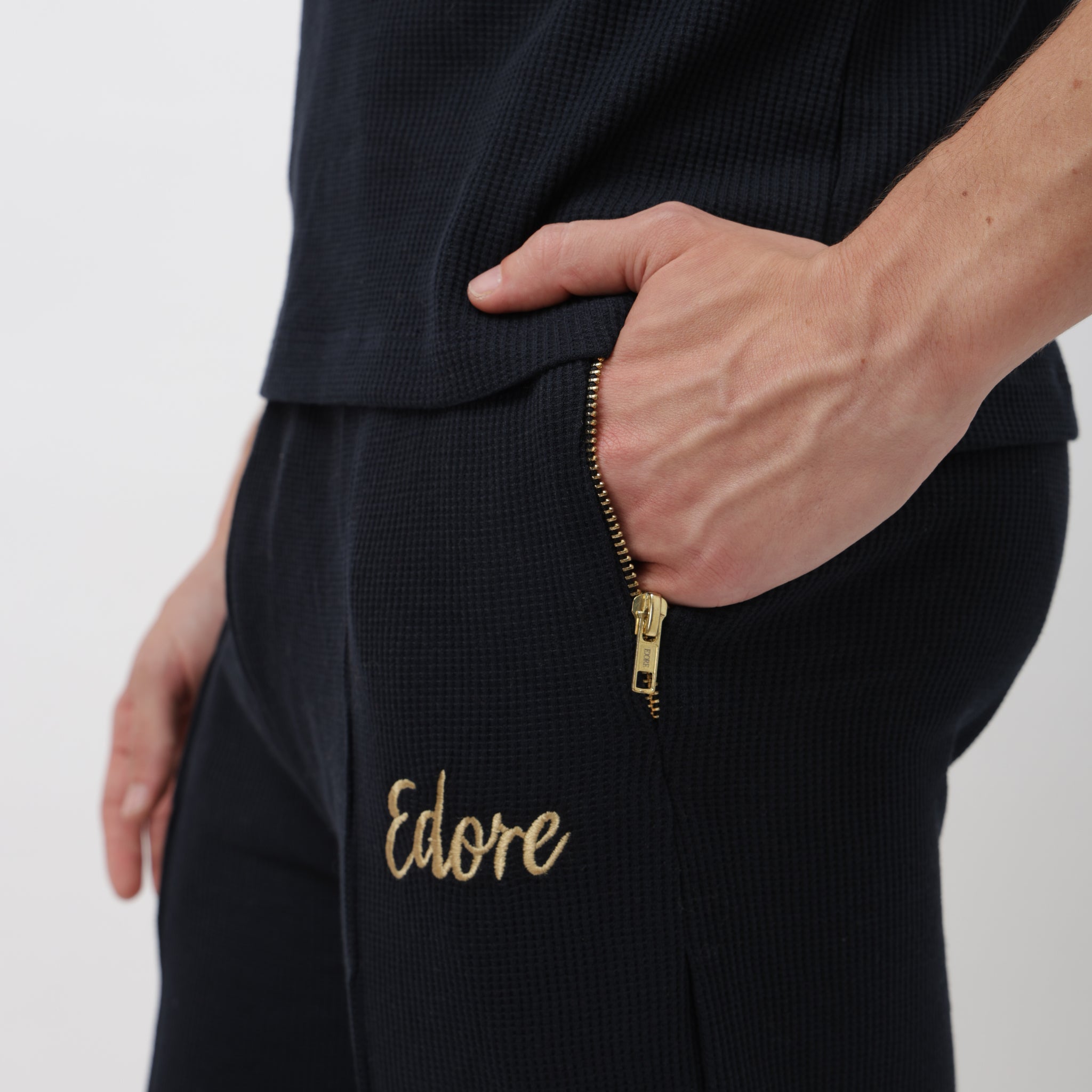 Lyn Unisex Navy Blue Pintex Pyjama