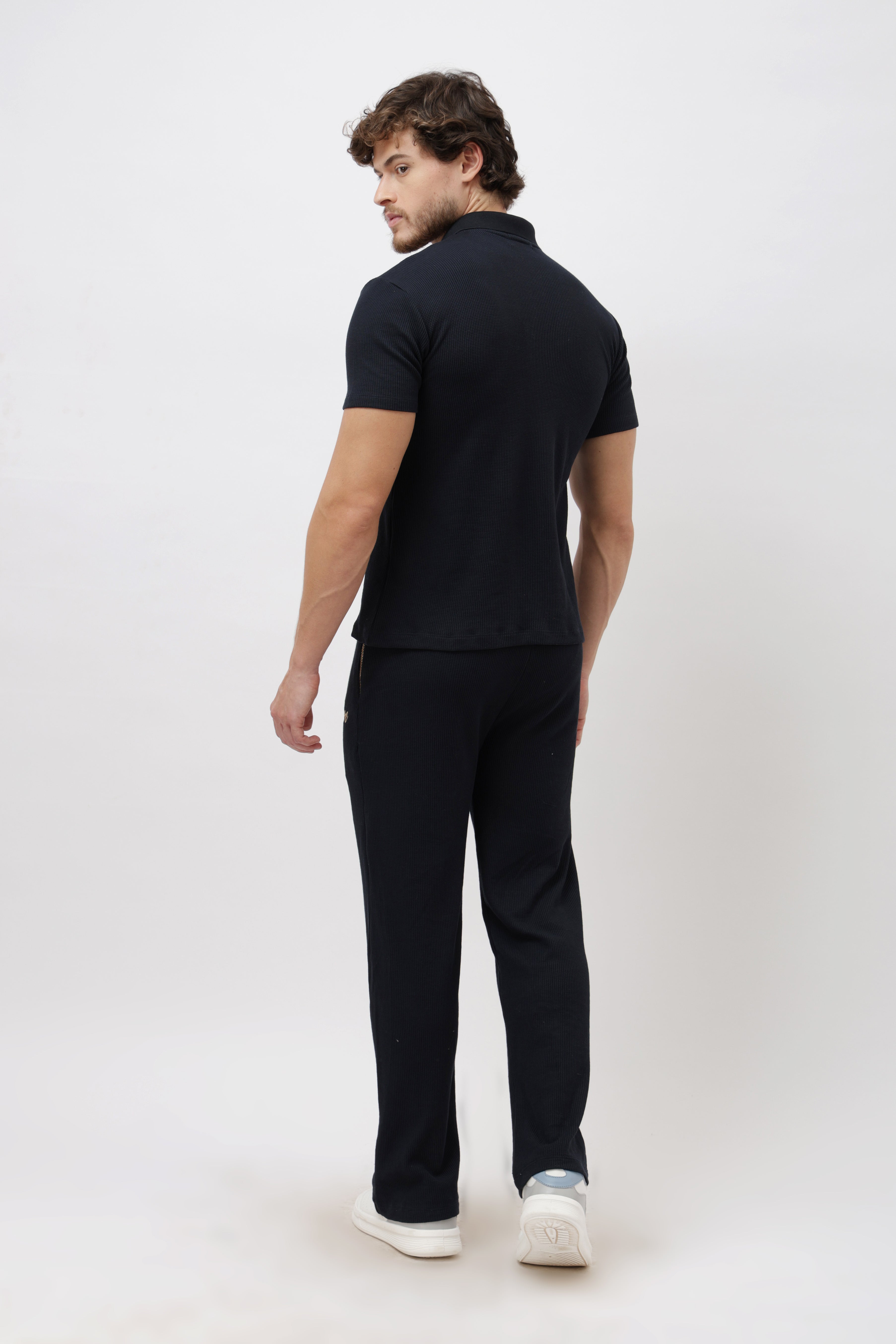 Lyn Unisex Navy Blue Pintex Pyjama