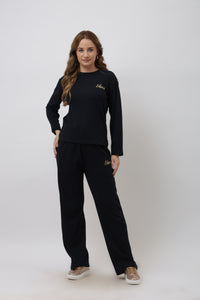 Isel Black Full Sleeve Co-ord Set