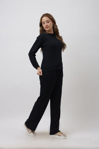 Isel Black Full Sleeve Co-ord Set