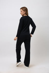 Isel Black Full Sleeve Co-ord Set