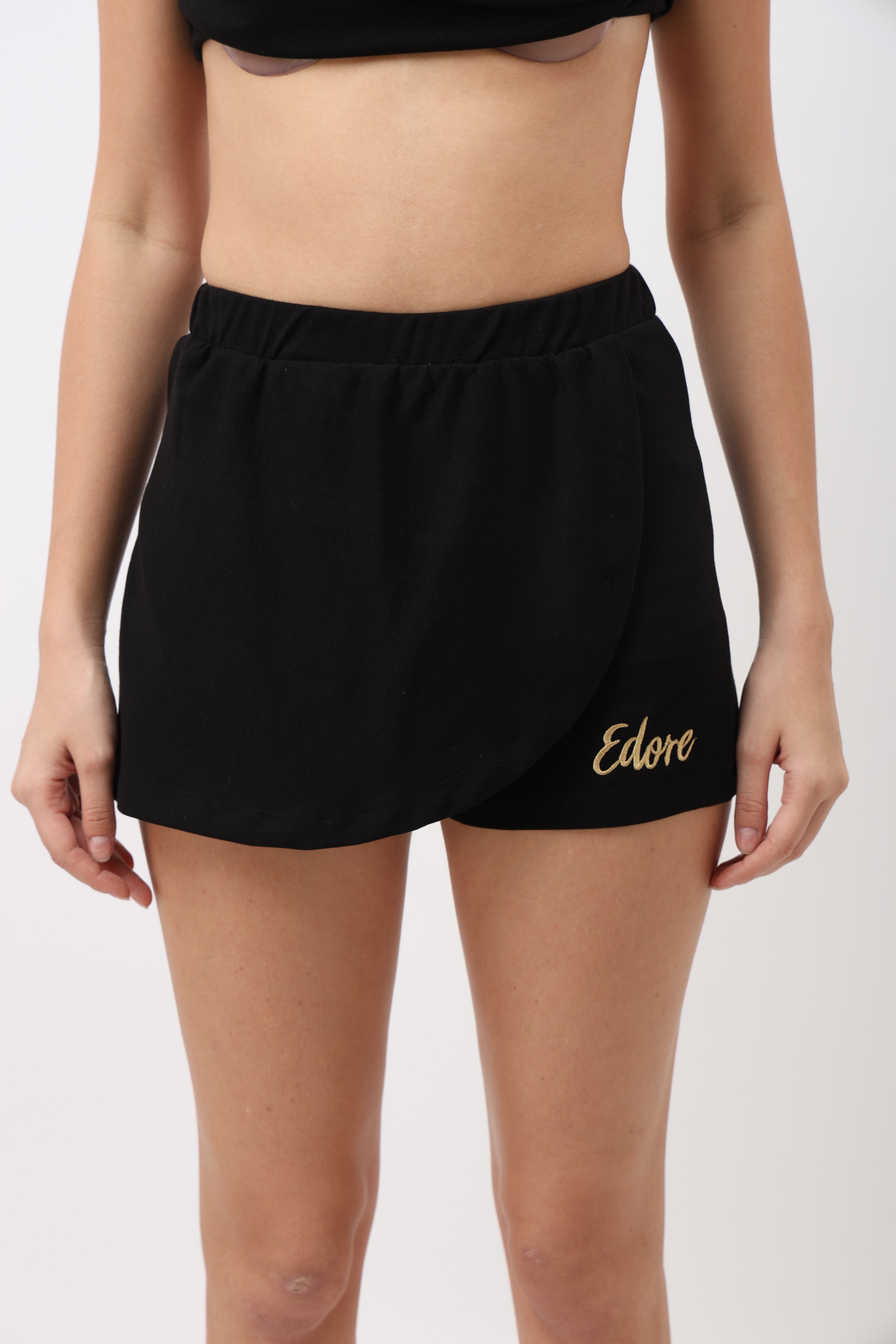 Mira Black Skort