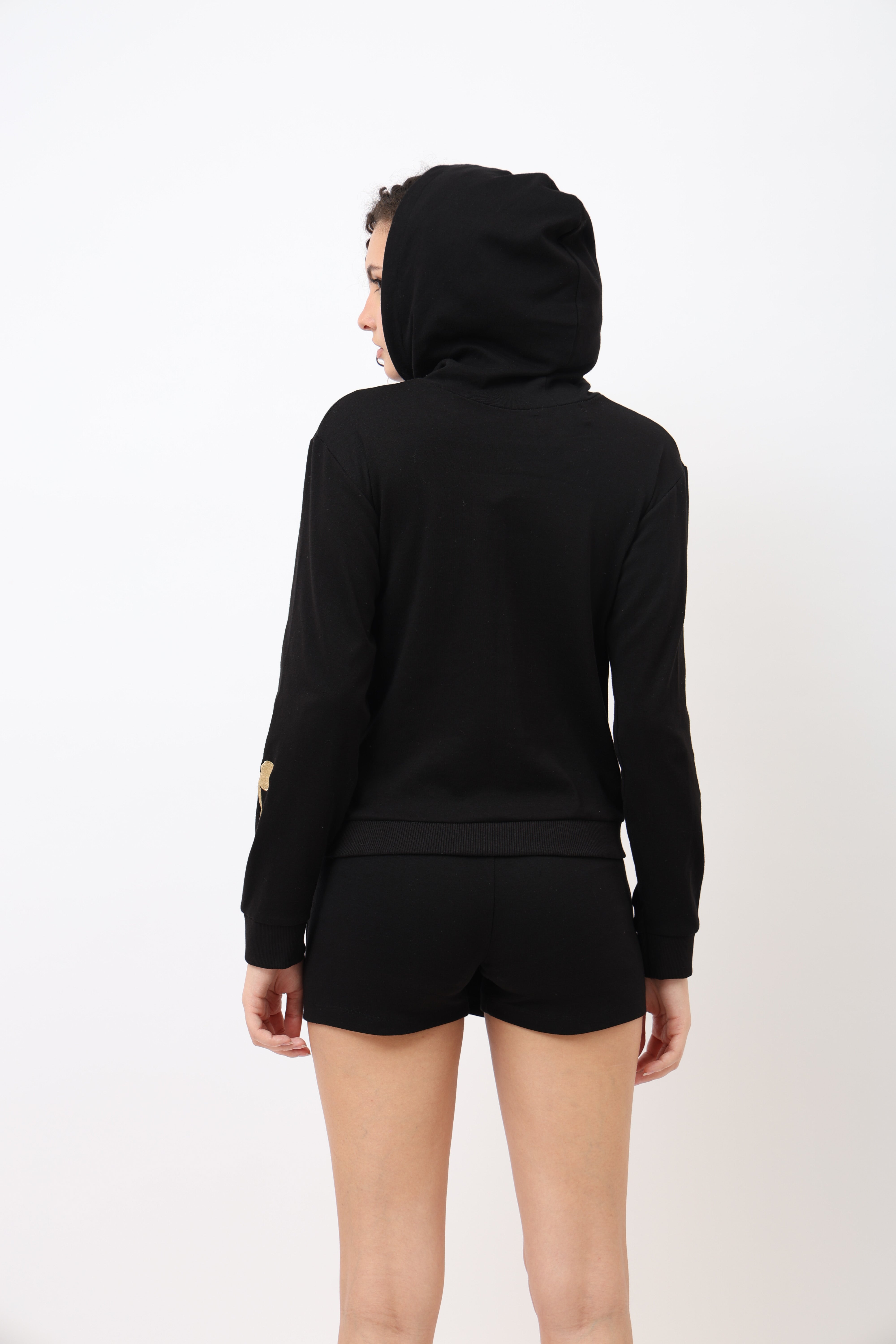 Serene Black Signature Bow Hoodie