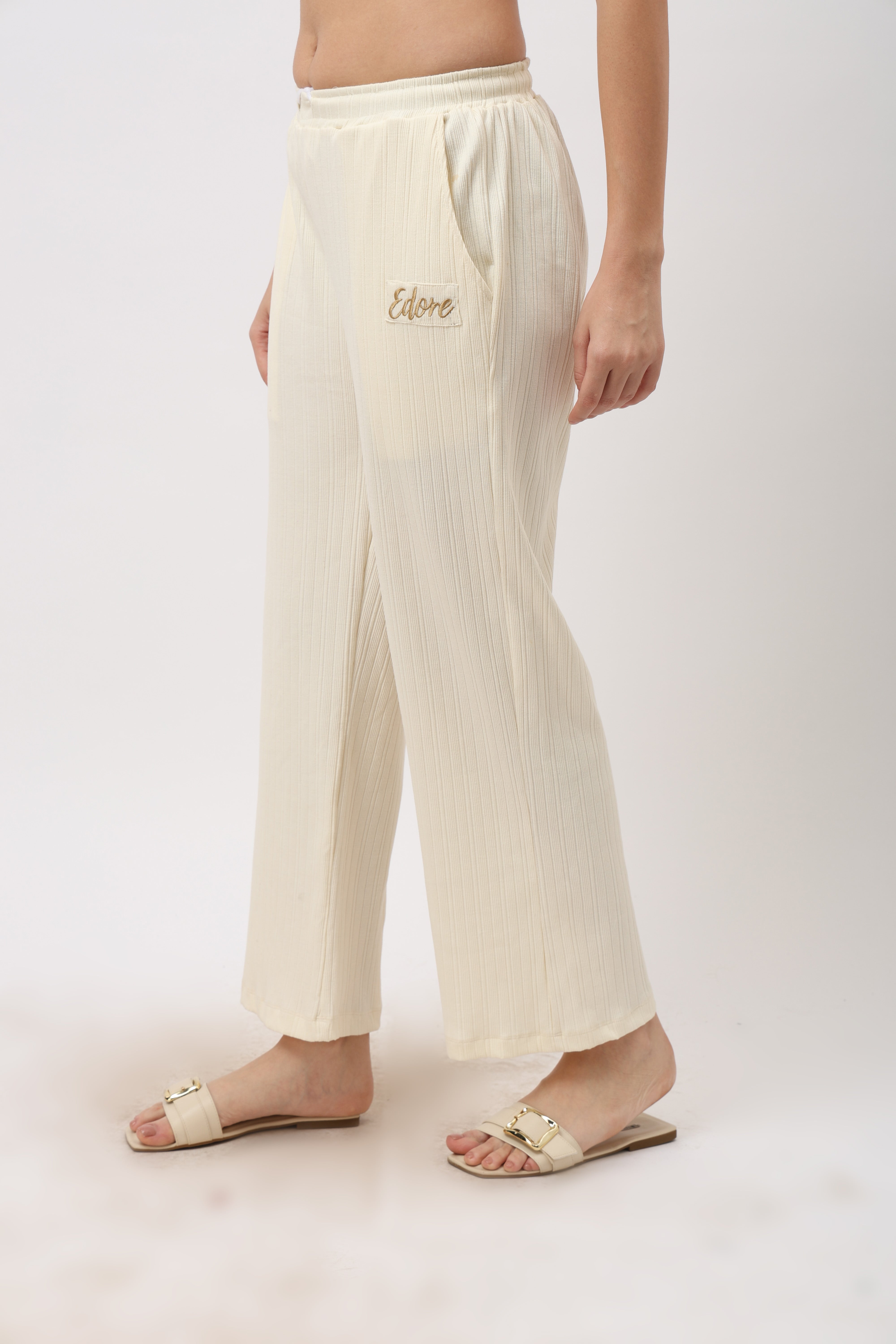 Tove Off White Relaxed Fit Pyjama