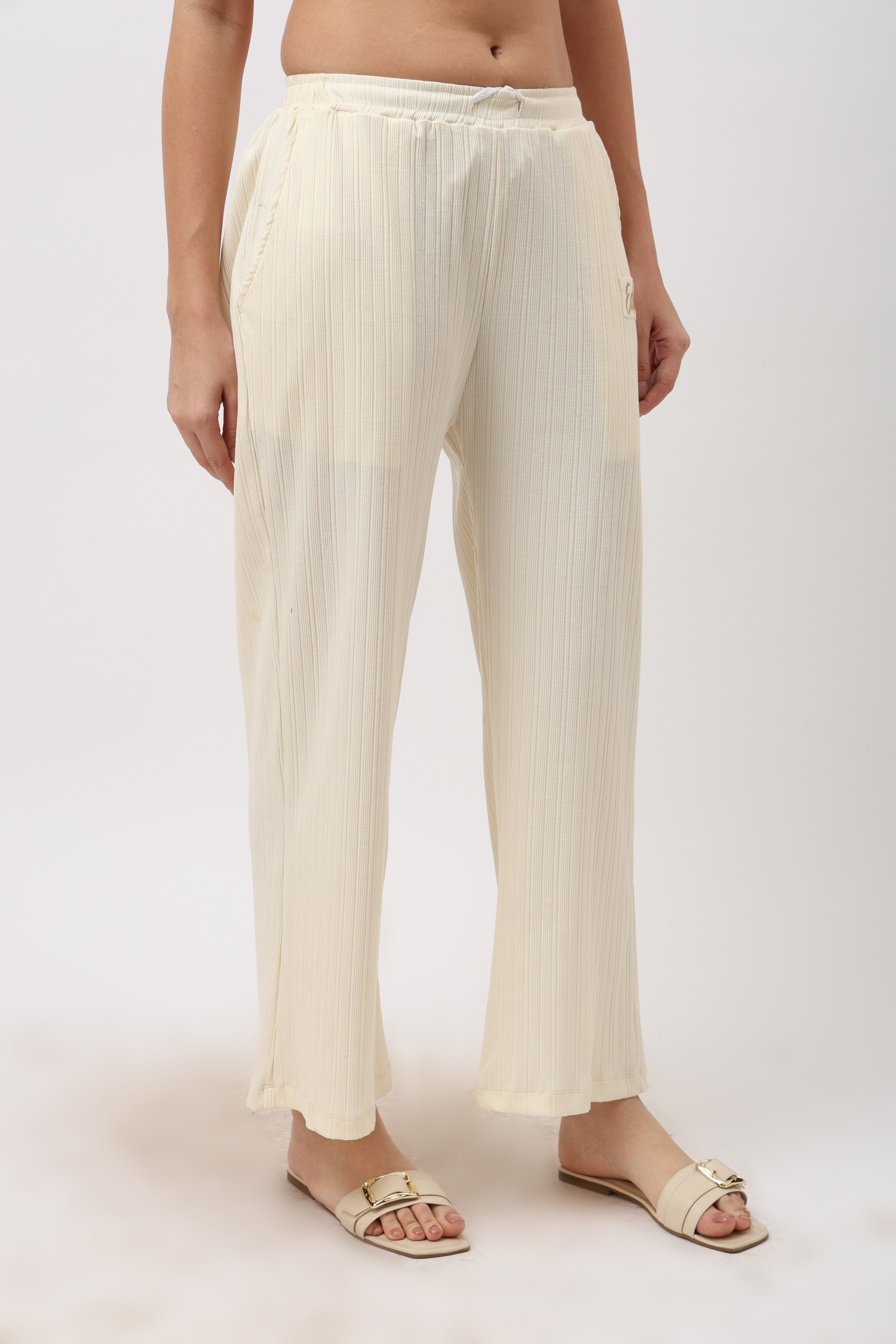 Tove Off White Relaxed Fit Pyjama