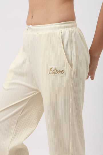 Tove Off White Relaxed Fit Pyjama