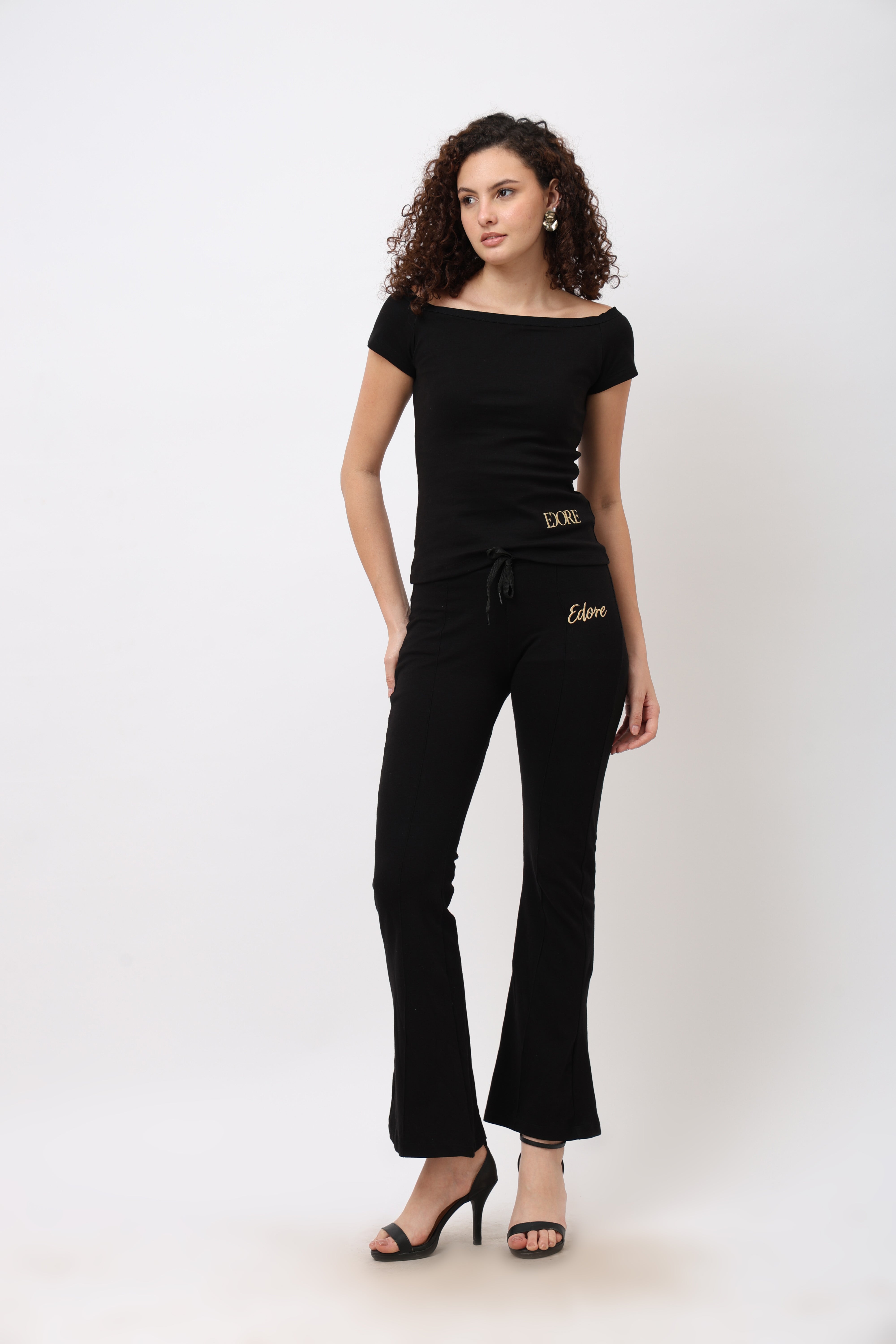 Veya Black Off-Shoulder Top