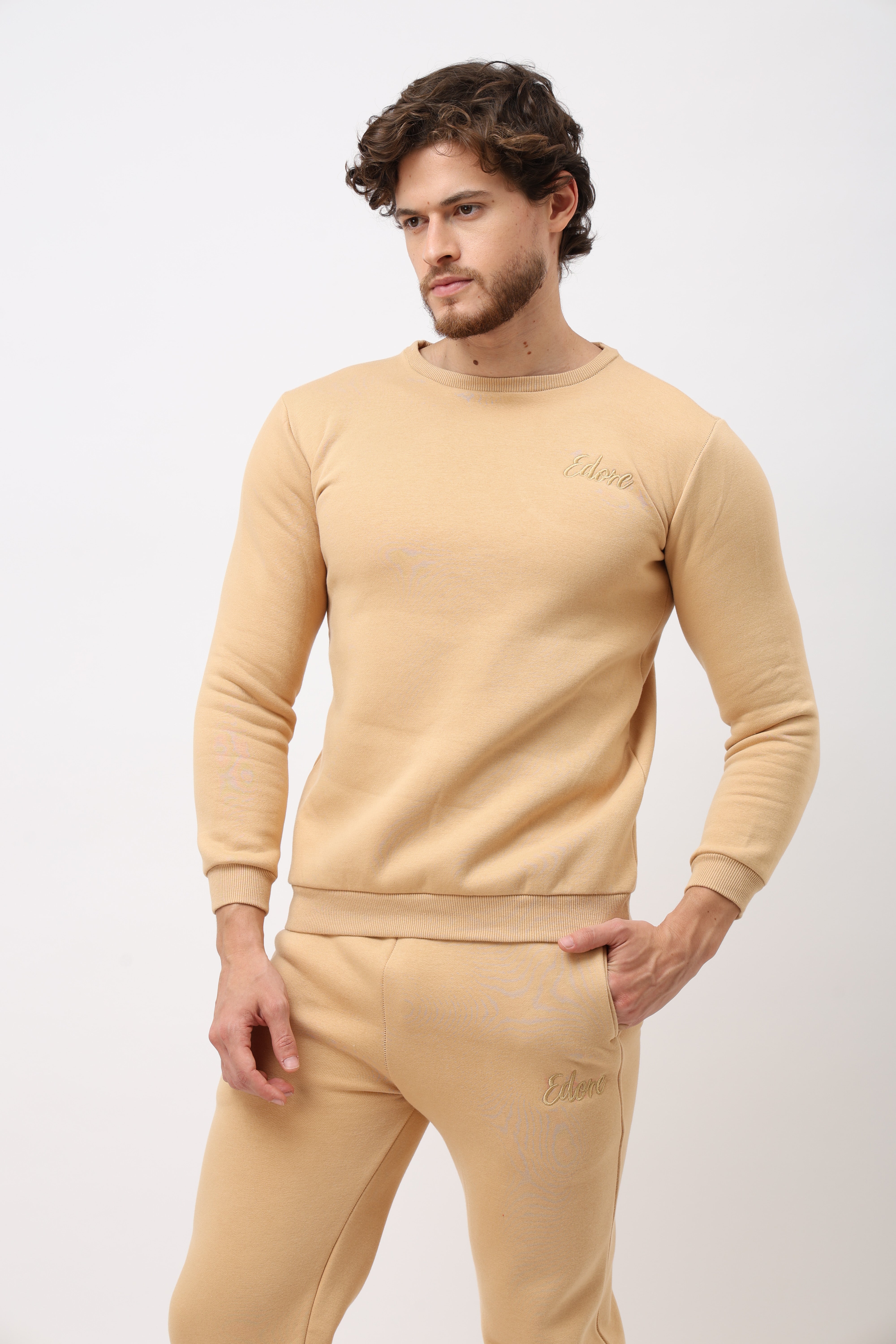 Eron Unisex Beige Sweatshirt