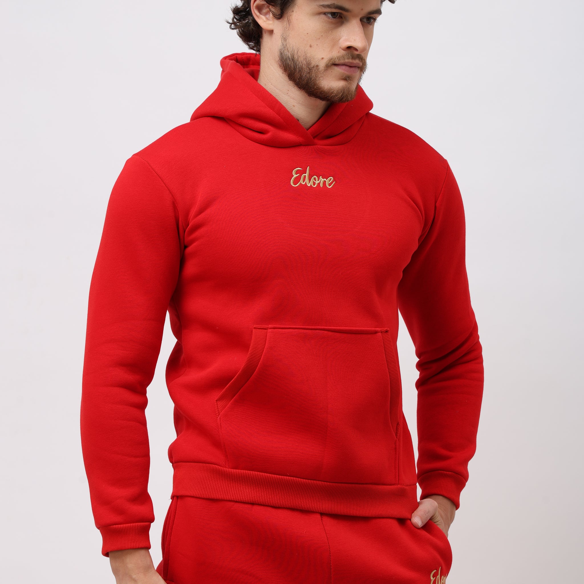 Viera Unisex Red Hoodie