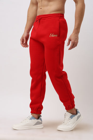 Halo Unisex Red Joggers